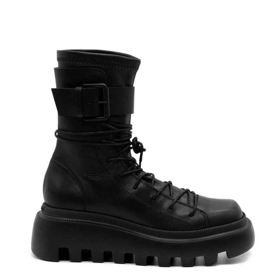 Women VIC MATIE | Gear Black Combat Boots