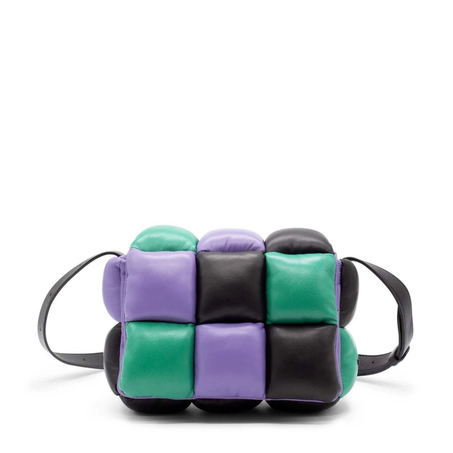 Women VIC MATIE | Nicolepurple/Black/Green Square Crossbody Bag