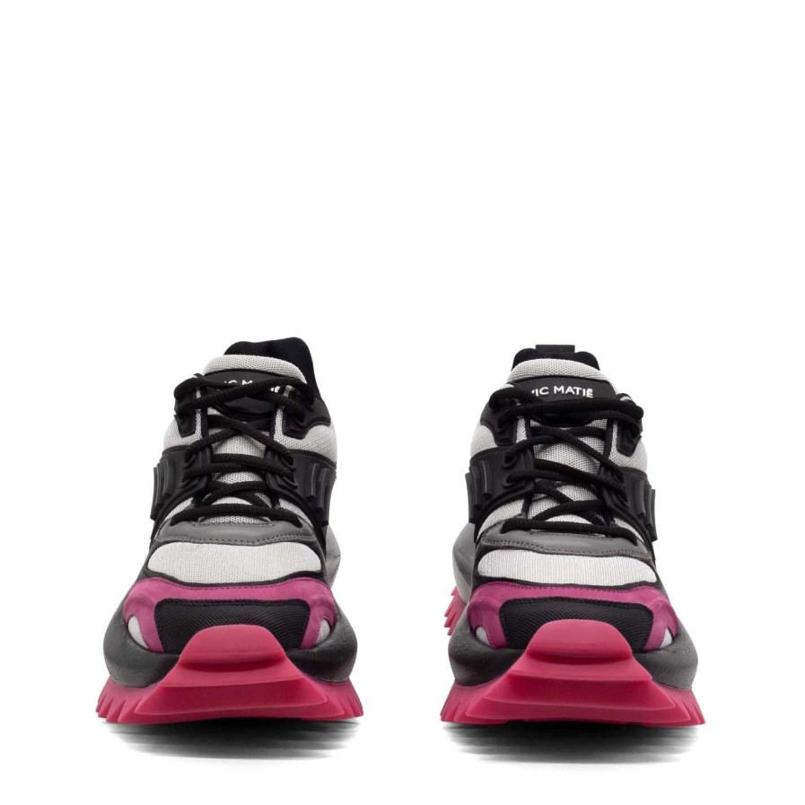 Women VIC MATIE | Black/Fuchsia/Grey Running Shoes