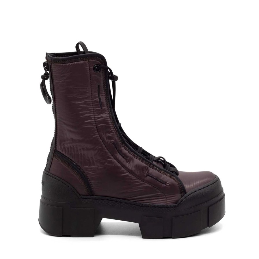 Women VIC MATIE | Roccia Dark Brown/Black Combat Boots