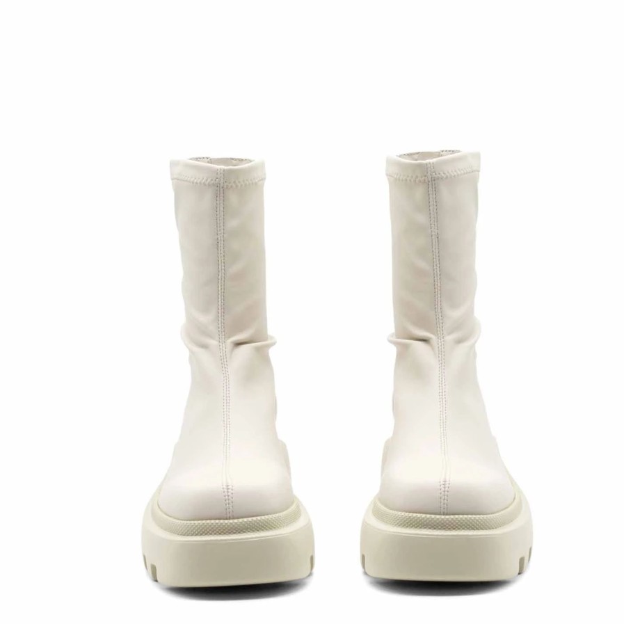 Women VIC MATIE | Gear Ivory Faux Leather Ankle Boots