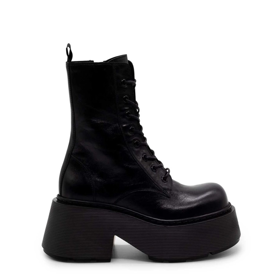 Women VIC MATIE | Stripy Black Combat Boots