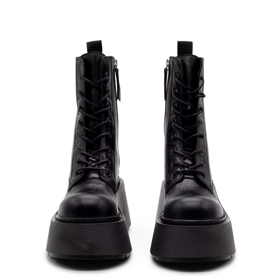 Women VIC MATIE | Stripy Black Combat Boots