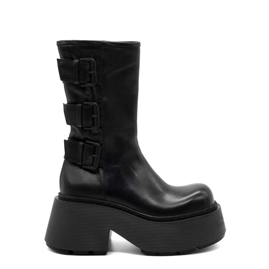 Women VIC MATIE | Stripy Black Ankle Boots