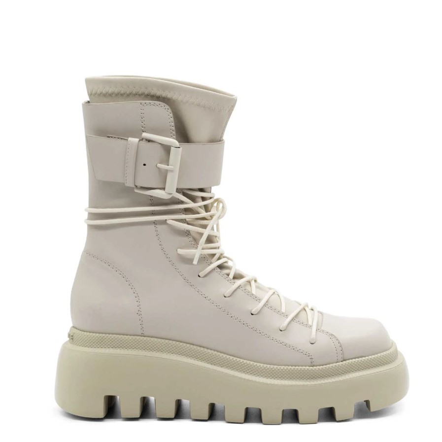 Women VIC MATIE | Gear Ivory Combat Boots