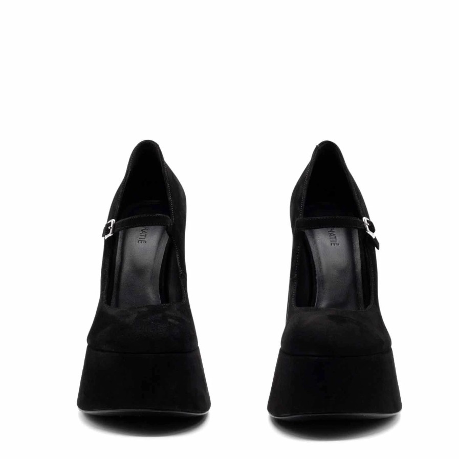 Women VIC MATIE | Flare Black Suede Mary Janes