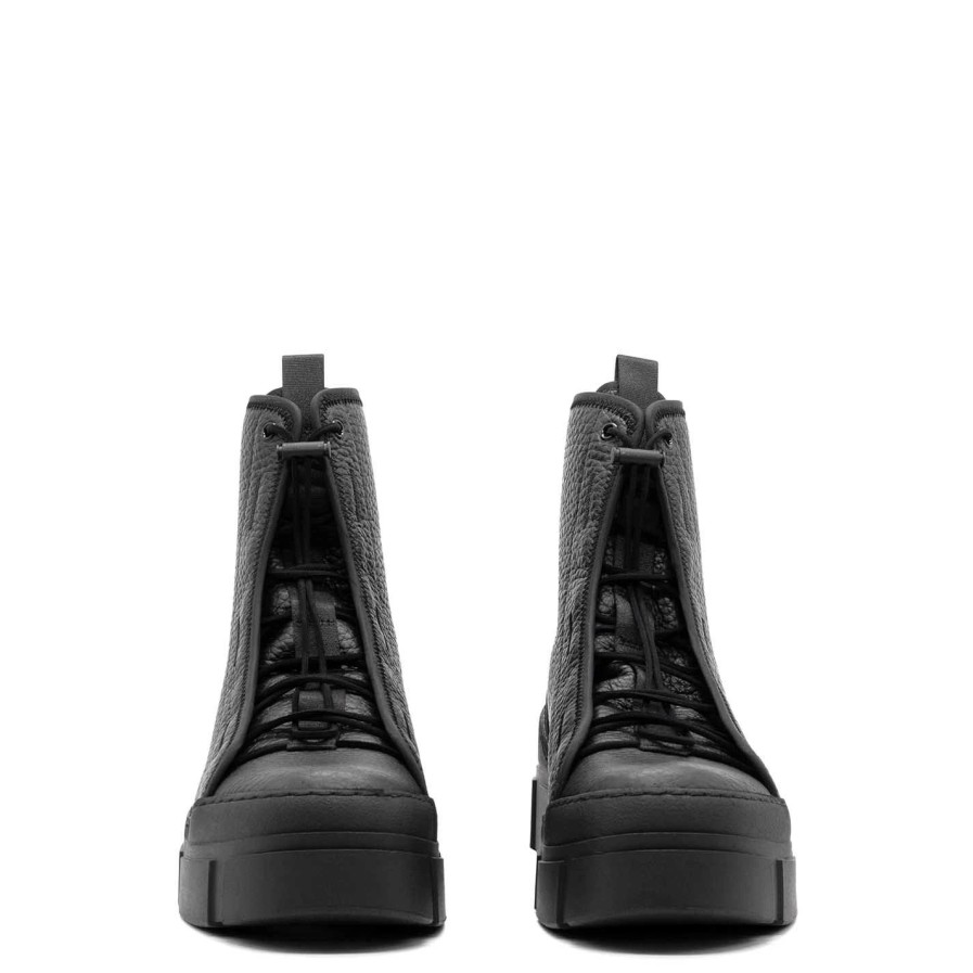 Men VIC MATIE | Men'S Roccia Black Leather Combat Boots With Zip