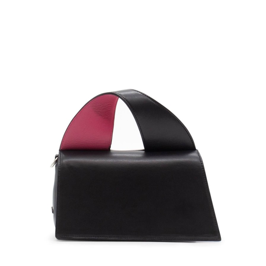 Women VIC MATIE | Elenaasymmetric Black/Fuchsia Mini Bag