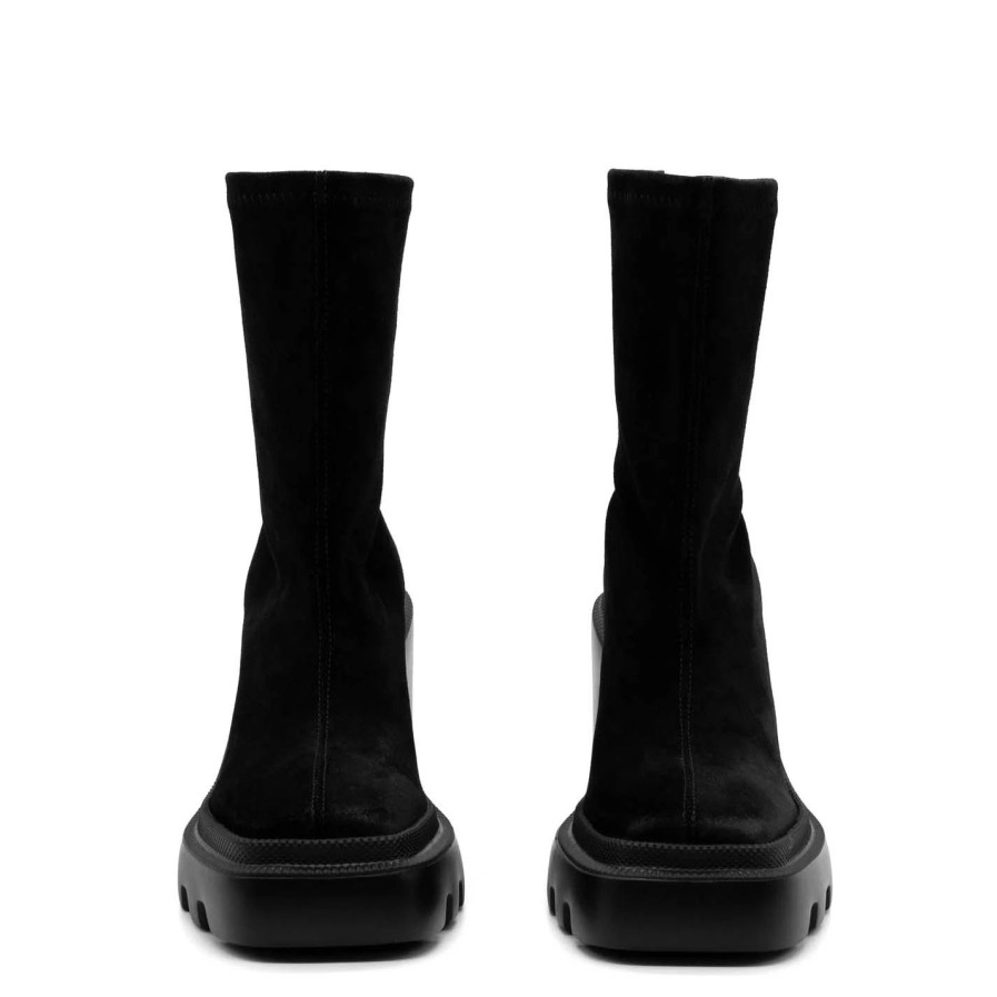 Women VIC MATIE | Gear Heel Black Split Leather Ankle Boots