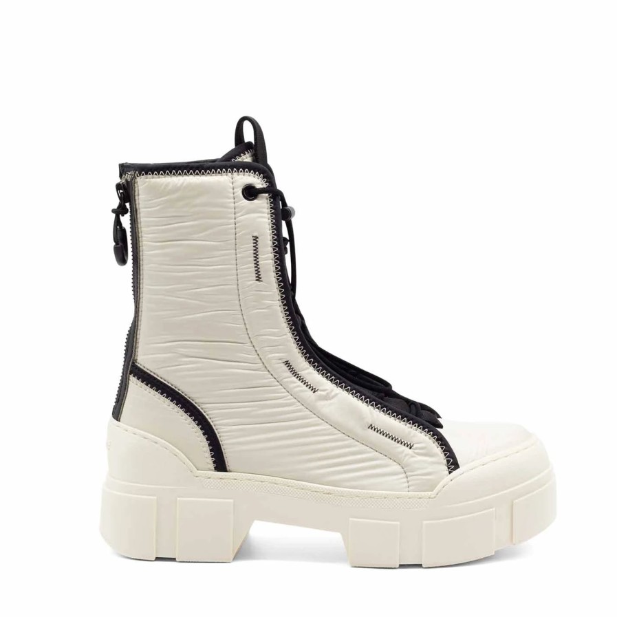 Women VIC MATIE | Roccia Ivory/Black Combat Boots