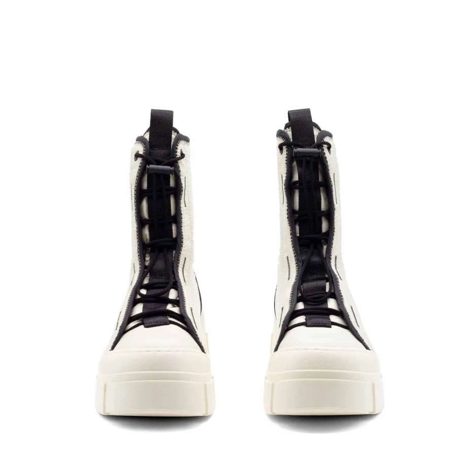 Women VIC MATIE | Roccia Ivory/Black Combat Boots