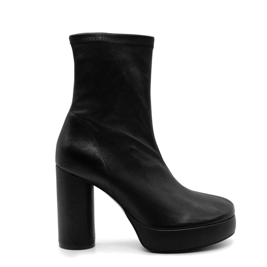 Women VIC MATIE | Ducky Stretchy Black Ankle Boots