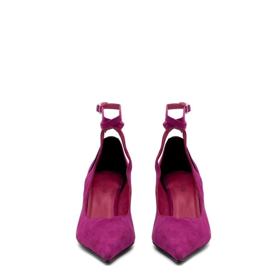 Women VIC MATIE | Fuchsia Chanel Swan Shoes With Strap