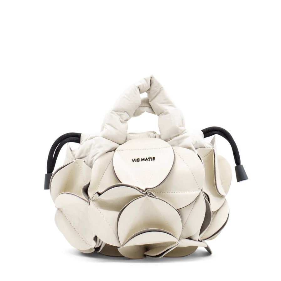 Women VIC MATIE | Rosa Smallmini Ivory/Dove-Grey Petal Bag