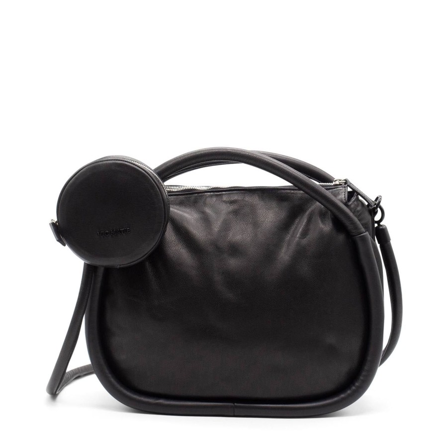 Women VIC MATIE | Alma Biglarge Black Bag With Piping