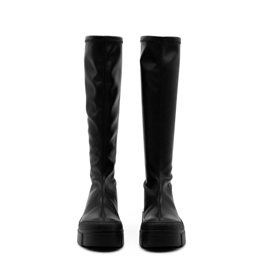 Women VIC MATIE | Roccia Black Faux Leather Boots