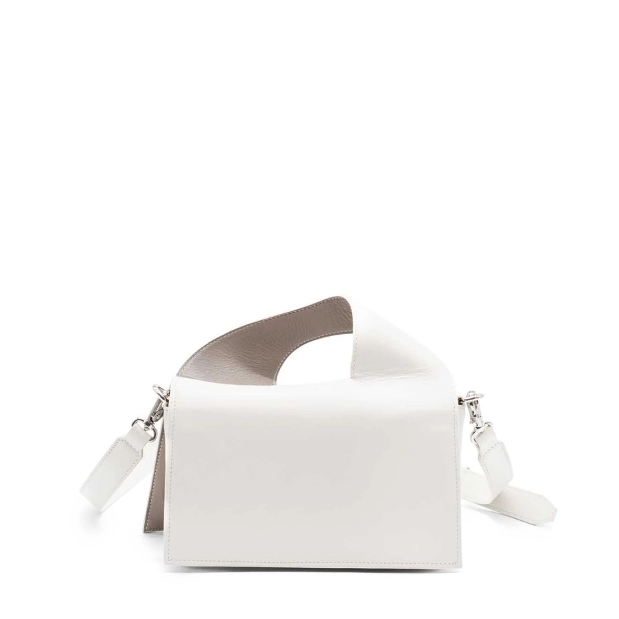 Women VIC MATIE | Elenaasymmetric Milk-White/Dove-Grey Mini Bag