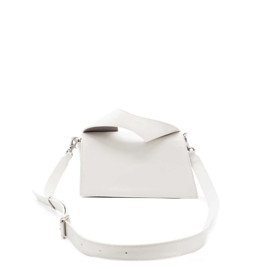 Women VIC MATIE | Elenaasymmetric Milk-White/Dove-Grey Mini Bag