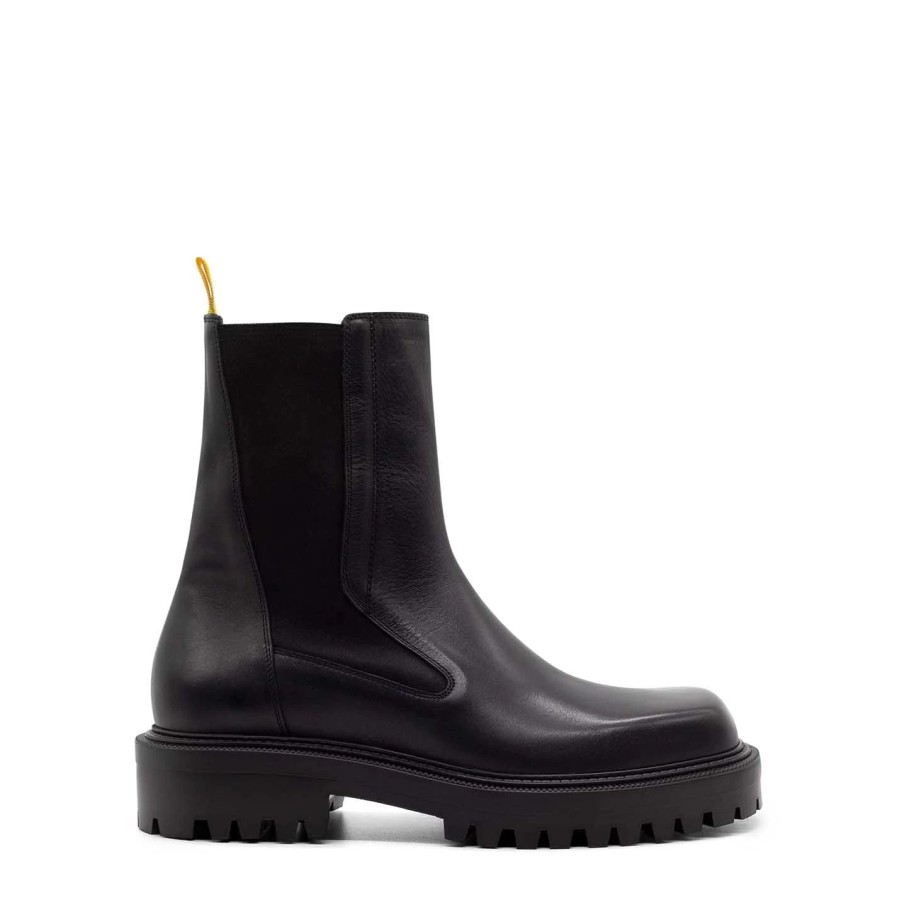 Men VIC MATIE | Black/Yellow Lug-Sole Beatles Boots