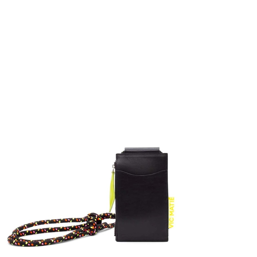 Men VIC MATIE | Amy Black/Lime Crossbody Phone Case