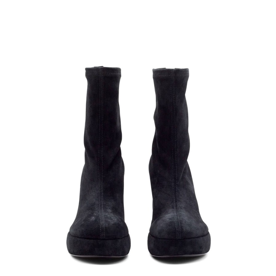 Women VIC MATIE | Ducky Black Stretchy Split Leather Ankle Boots