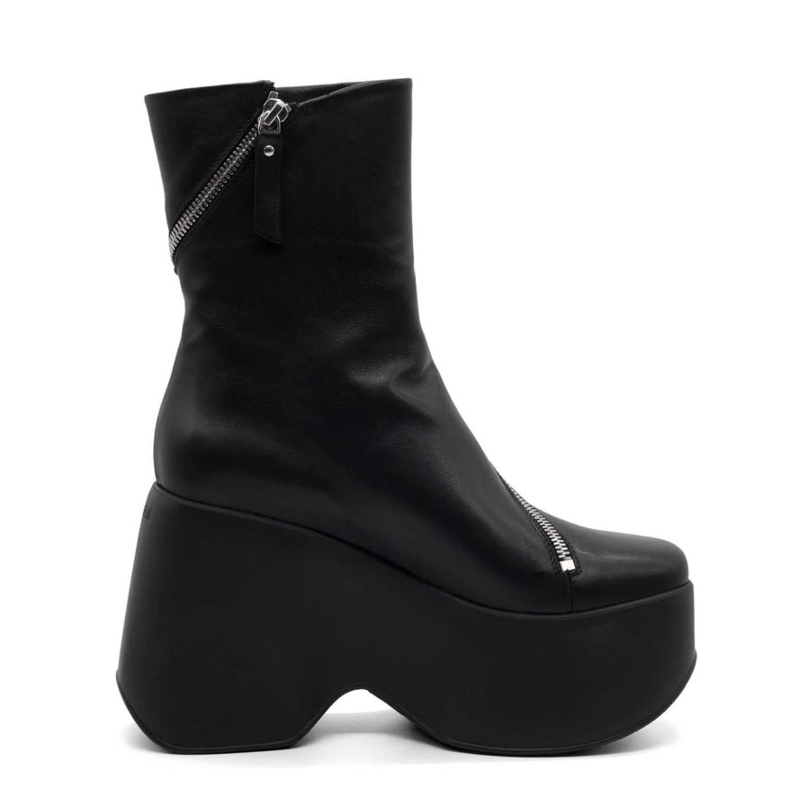 Women VIC MATIE | Yoko Black Zipped Ankle Boots