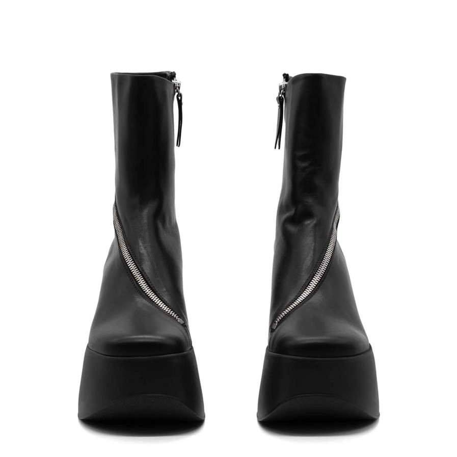 Women VIC MATIE | Yoko Black Zipped Ankle Boots