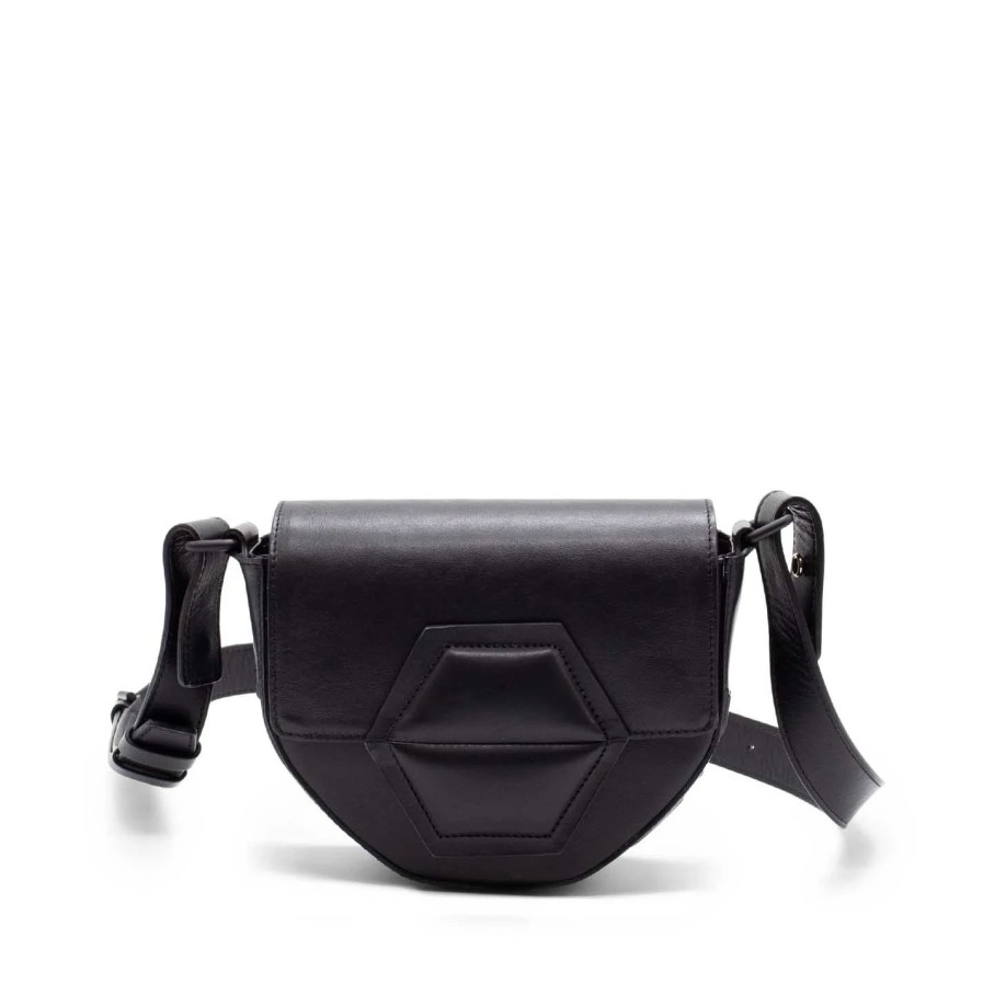 Women VIC MATIE | Emmahexagonal Black Crossbody Bag