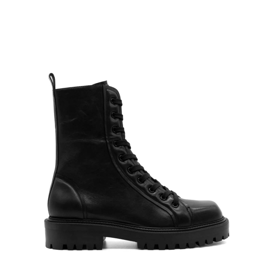 Men VIC MATIE | Black Lug-Sole Combat Boots