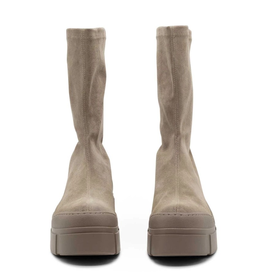 Women VIC MATIE | Roccia Dove-Grey Split Leather Ankle Boots