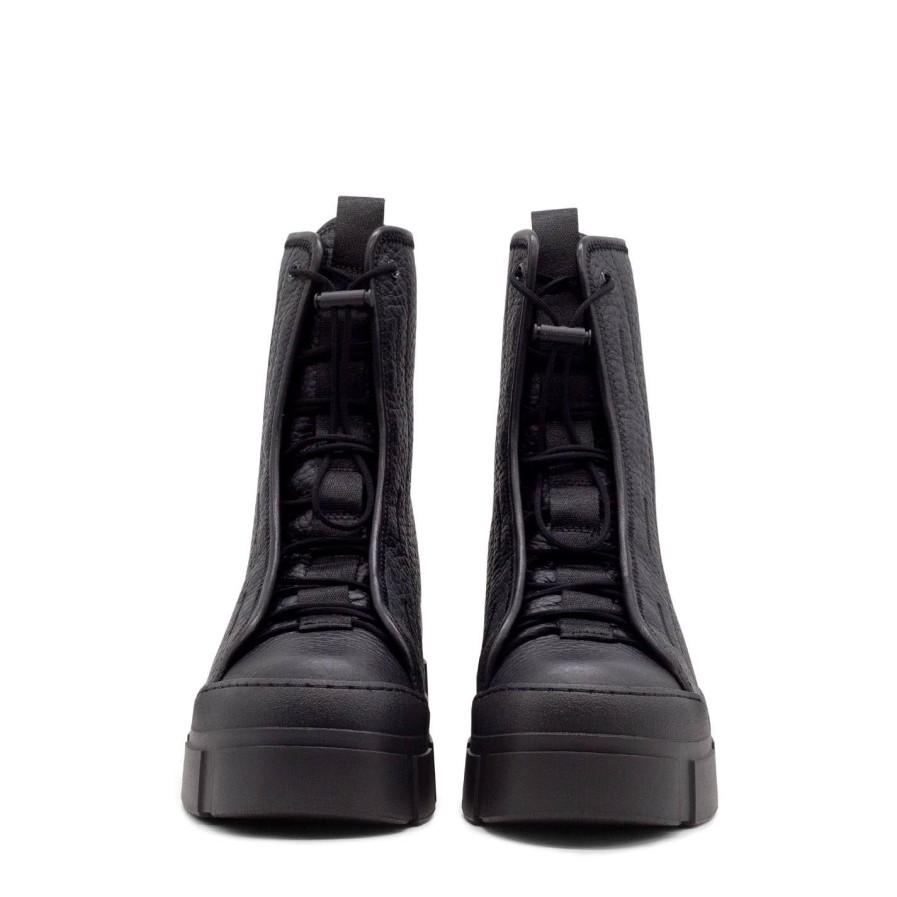 Women VIC MATIE | Roccia Black Leather Combat Boots